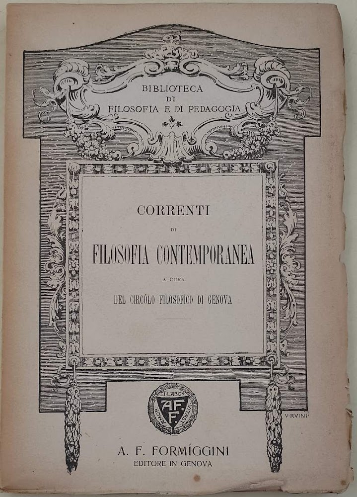 CORRENTI DI FILOSOFIA CONTEMPORANEA( 1913)