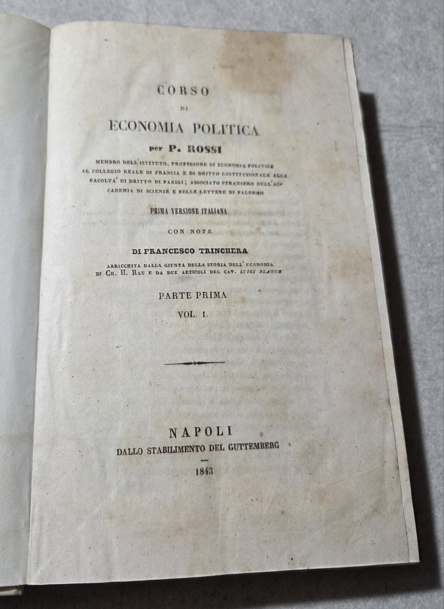 Corso di economia Politica - 2 Voll.(unico tomo)