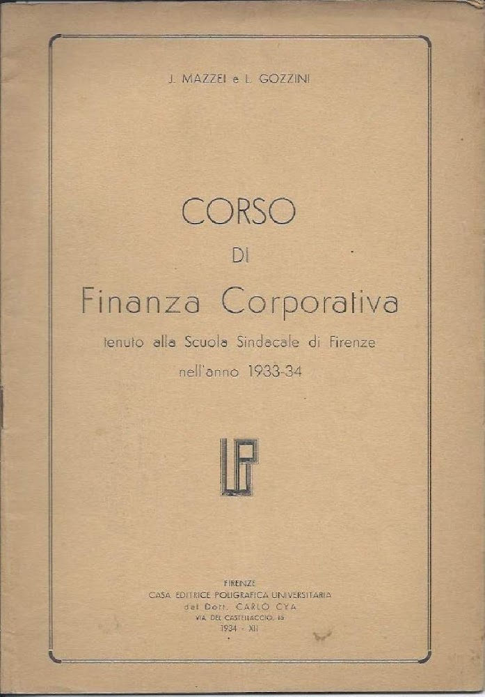 CORSO DI FINANZA CORPORATIVA - Tenuto alla Scuola Sindacale di …