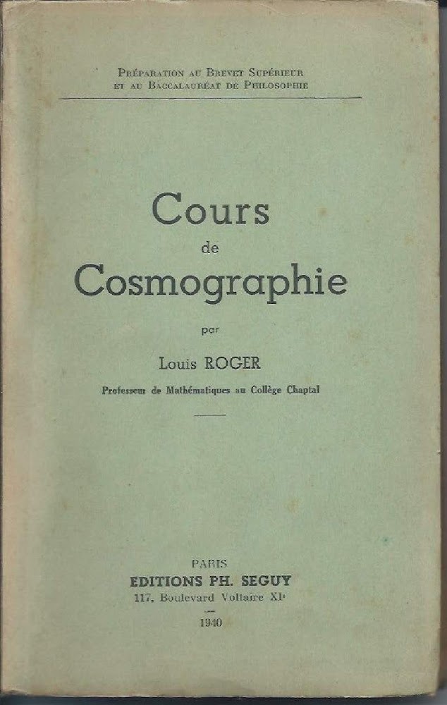 COURS DE COSMOGRAPHIE (1949)