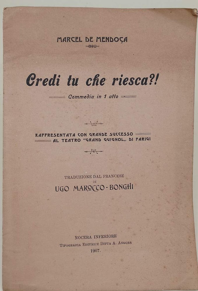 CREDI TU CHE RIESCA?!-COMMEDIA IN 1 ATTO( 1907)