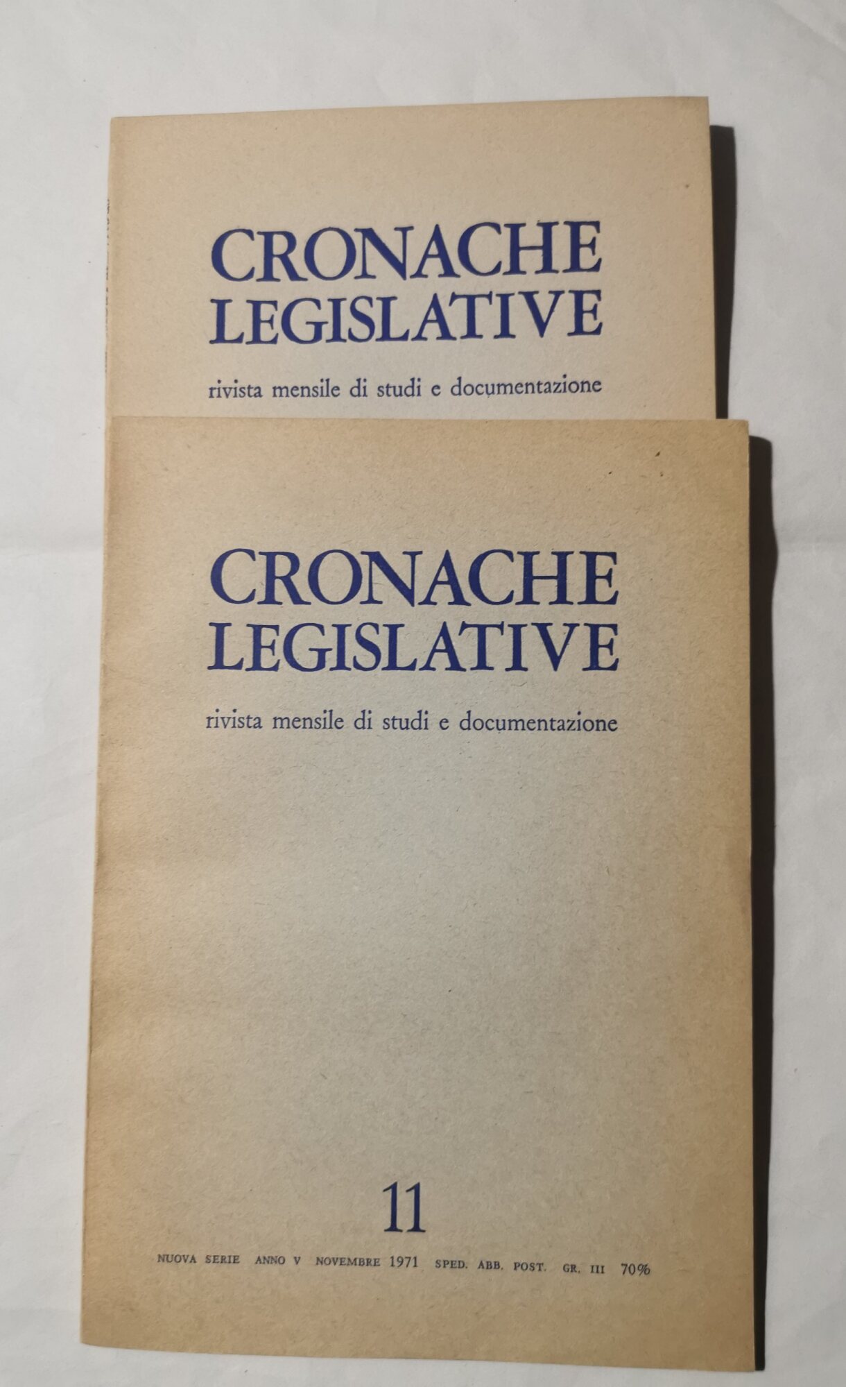 Cronache legislative n' 10/11 ( rivista ) - 2 Voll.