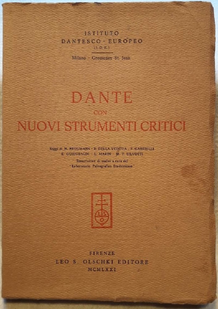 DANTE CON NUOVI STRUMENTI CRITICI(1971)