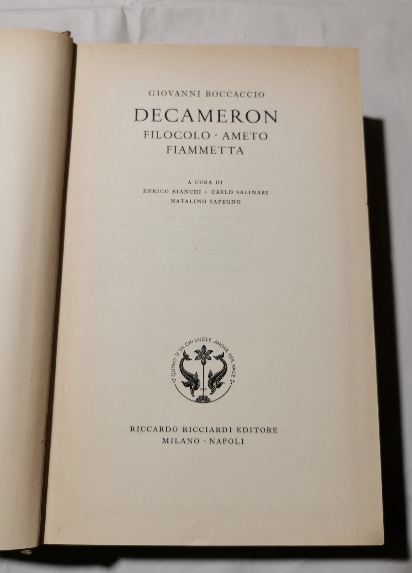 Decameron - Filocolo - Ameto - Fiammetta