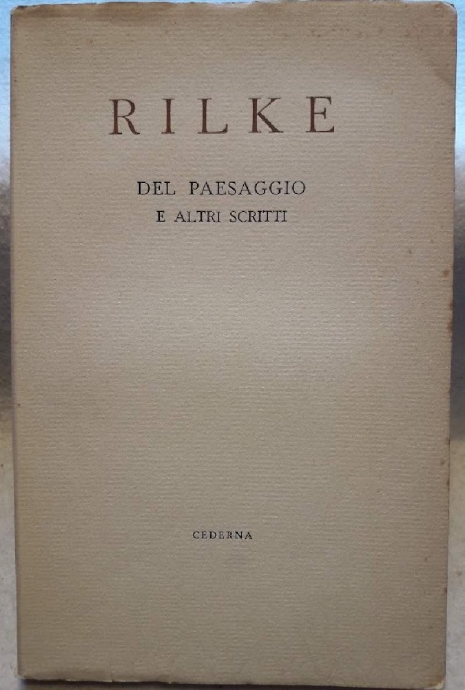 DEL PAESAGGIO E ALTRI SCRITTI(1949)
