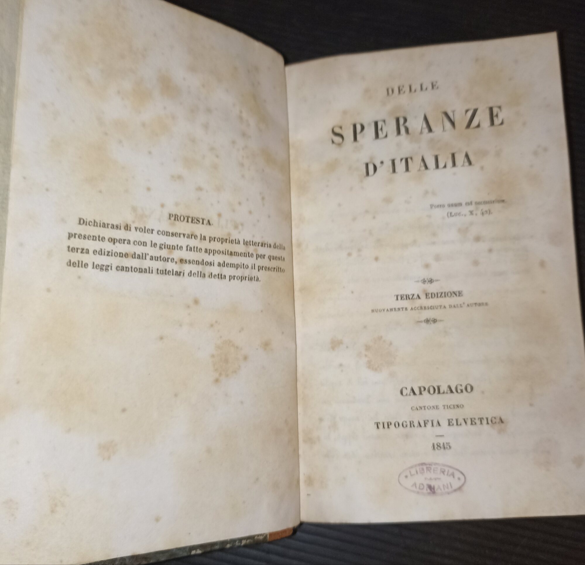 Delle speranze d'Italia