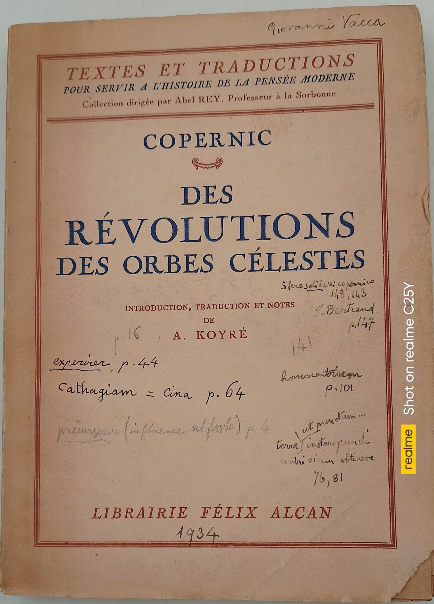 Des revolutions des orbes celestes