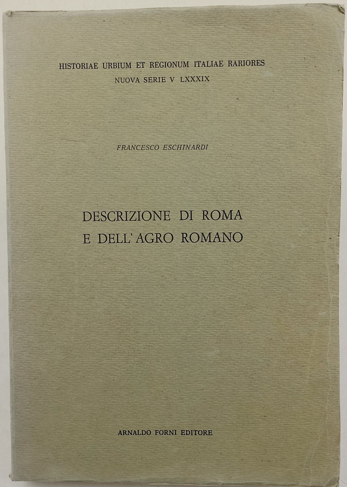 Descrizione di Roma e dell'Agro Romano