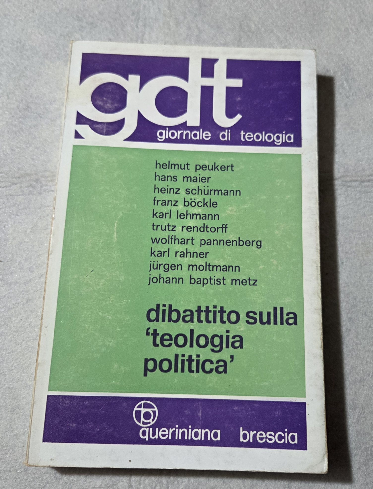 Dibattito sulla " teologia politica"