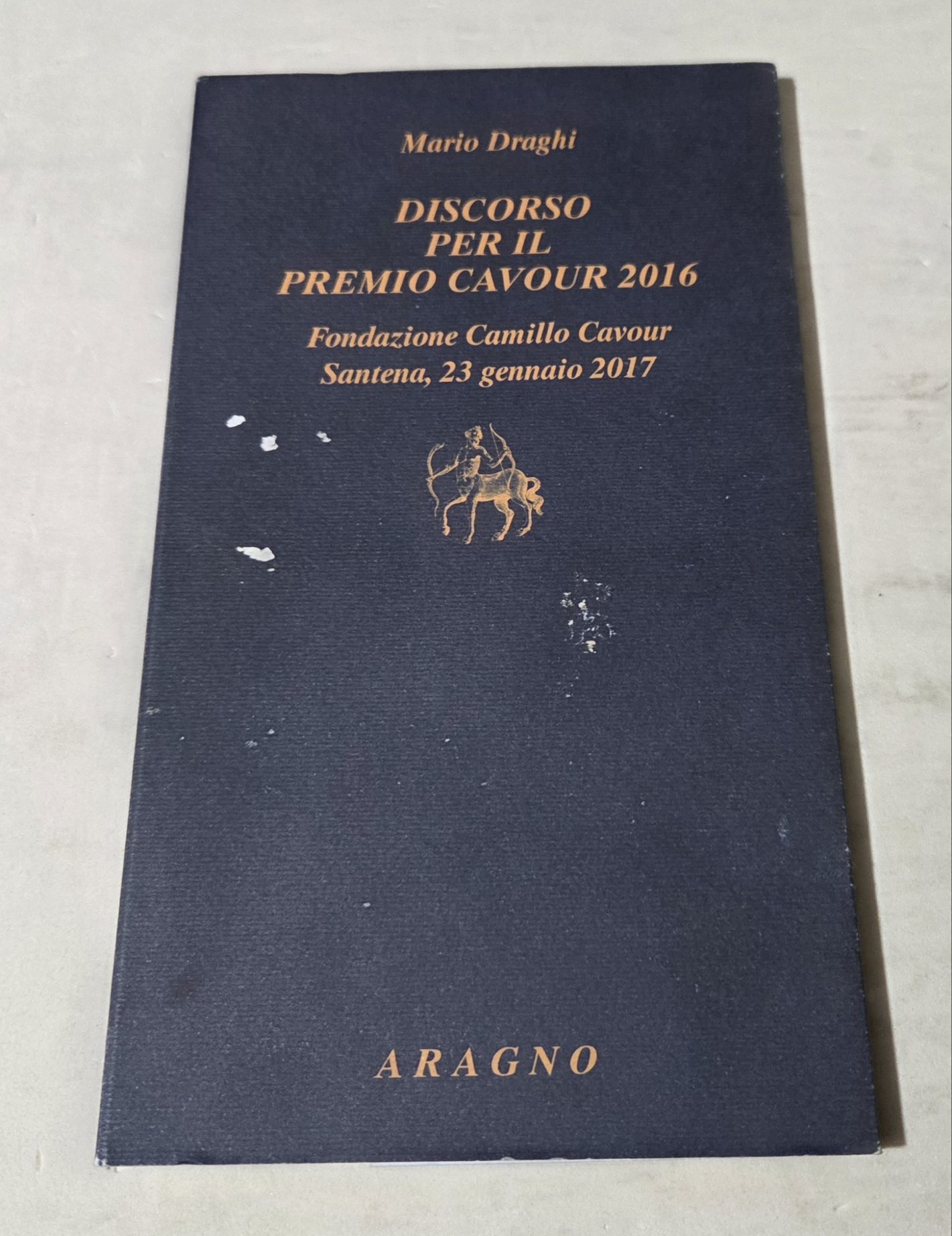 Discorso per il Premio Cavour 2016 : Fondazione Camillo Cavour …