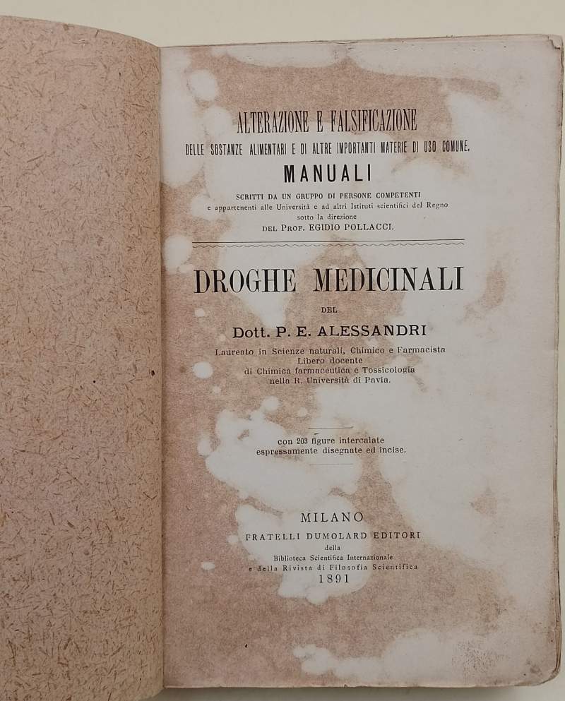 DROGHE MEDICINALI( 1891)