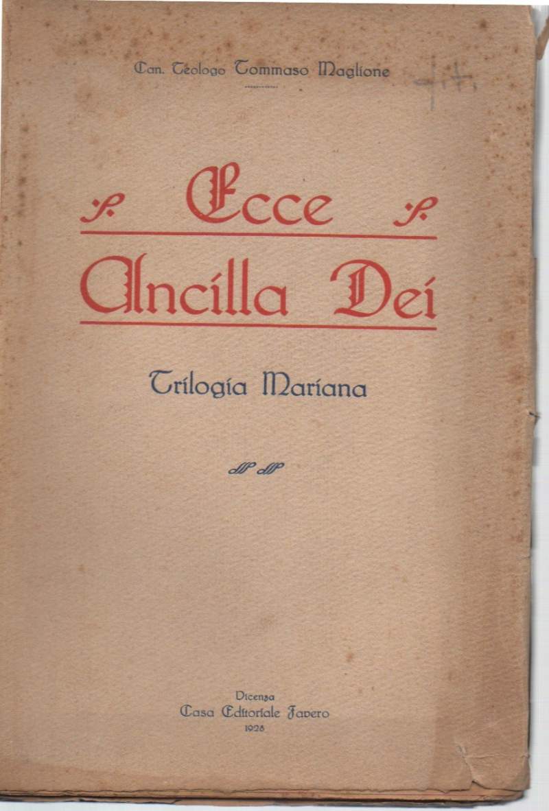 ECCE ANCILLA DEI-TRILOGIA MARIANA