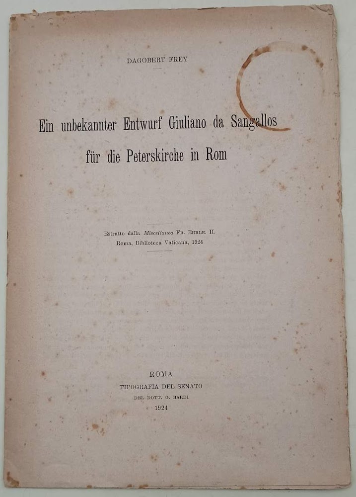 EIN UNBEKANNTER ENTWURF GIULIANO DA SANGALLOS FUR DIE PETERSKIRCHE IN …