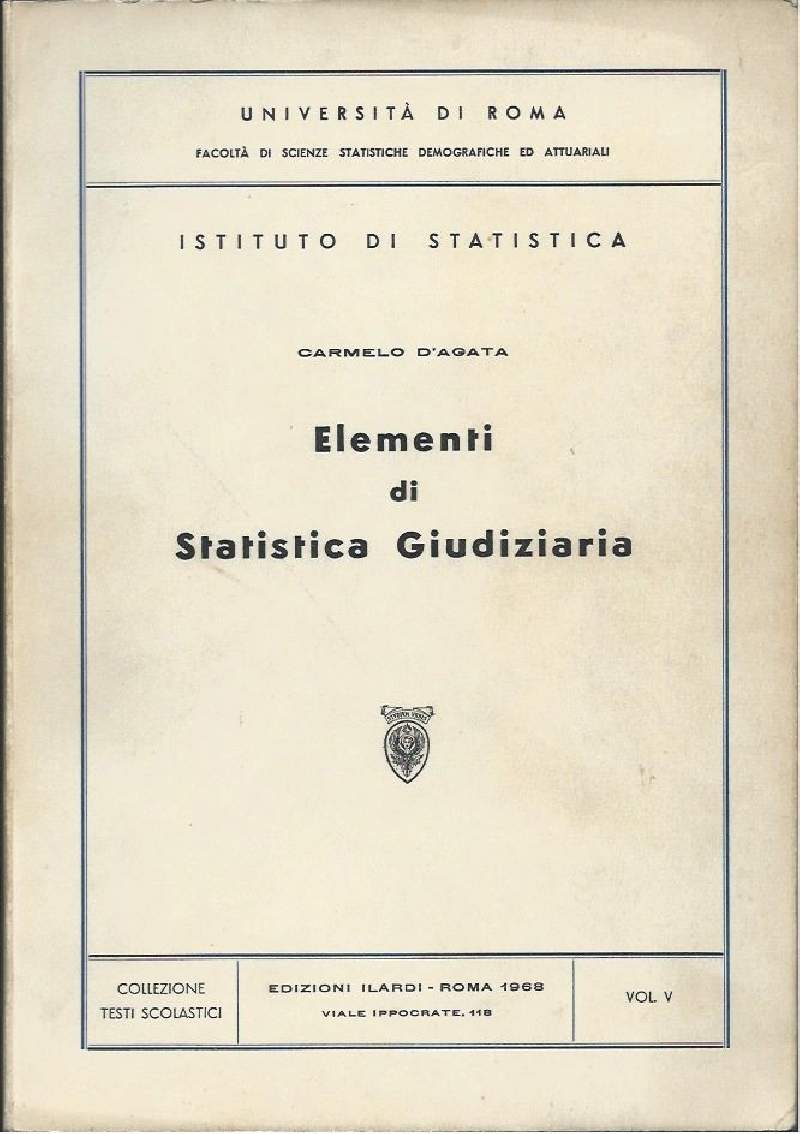 ELEMENTI DI STATISTICA GIUDIZIARIA