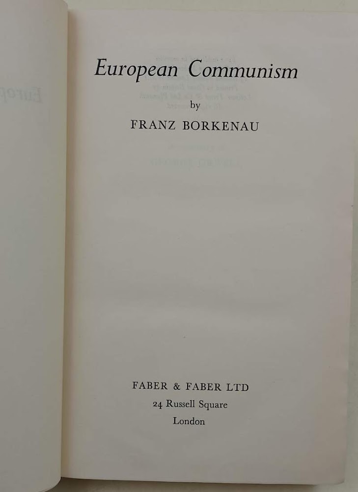 EUROPEAN COMMUNISM(1953)