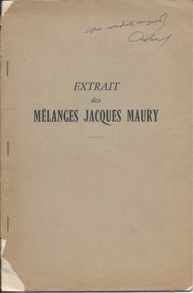 EXTRAIT DES MELANGES JACQUES MAURY