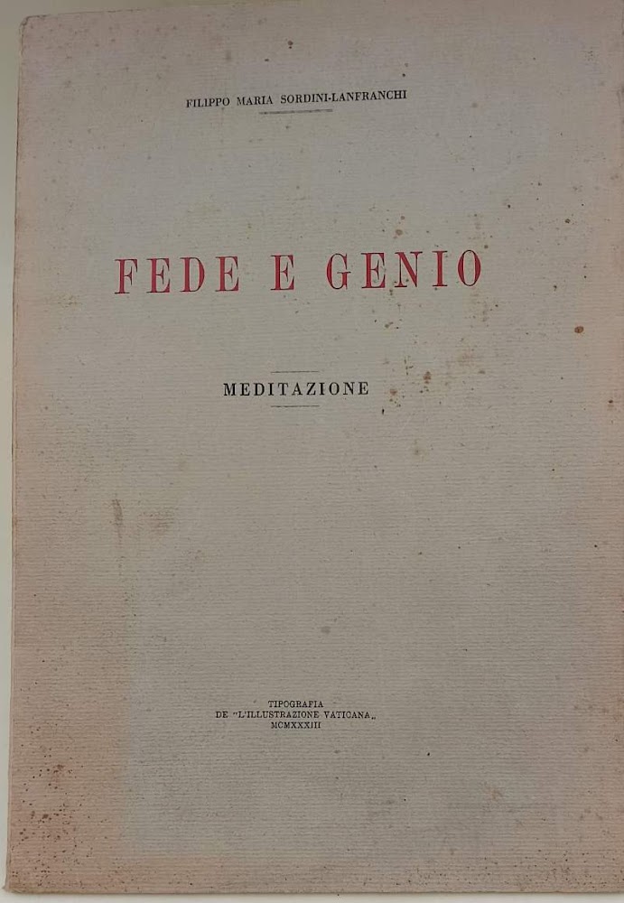 FEDE E GENIO-MEDITAZIONE(1933)