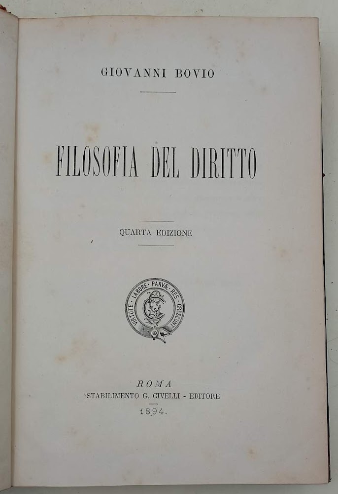 FILOSOFIA DEL DIRITTO( 1894)