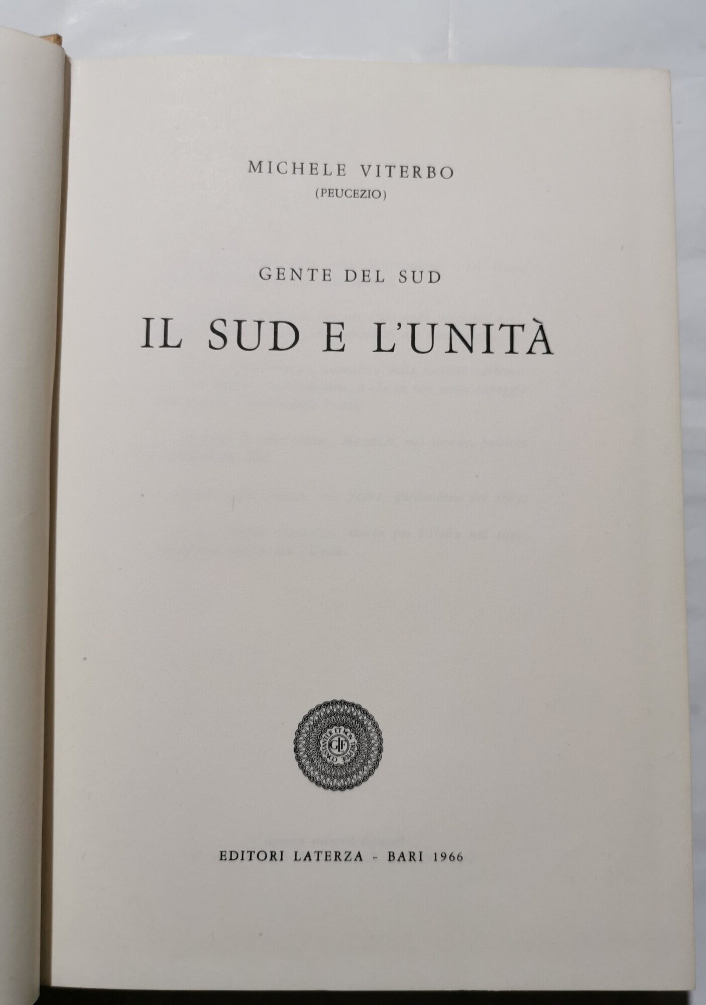 Gente del sud- Il Sud e l'Unità