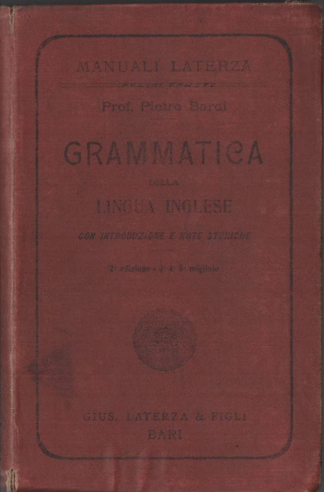 GRAMMATICA DELLA LINGUA INGLESE (1909)