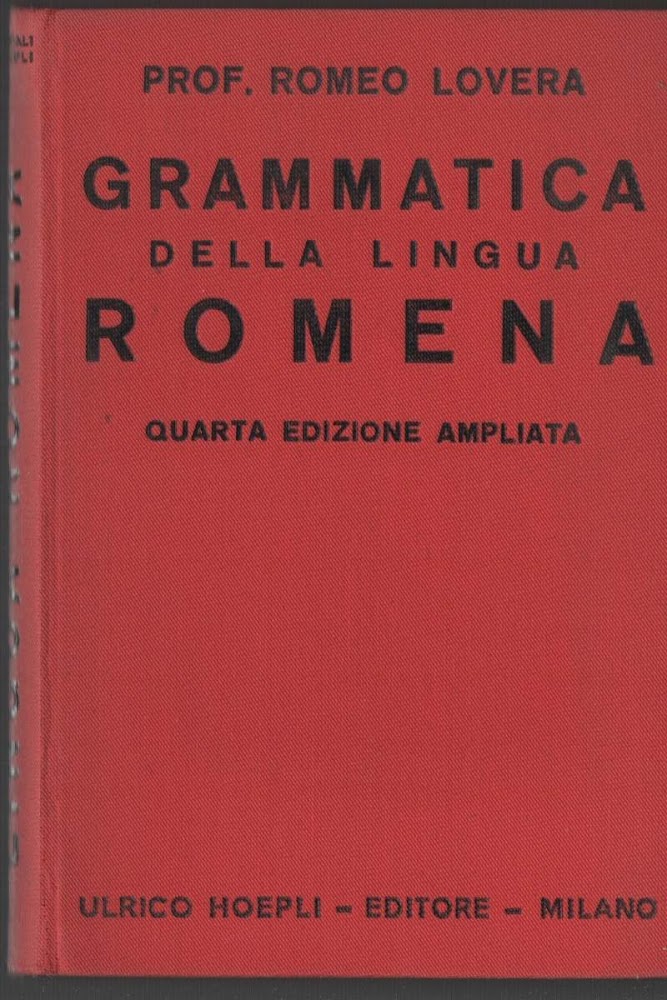 GRAMMATICA DELLA LINGUA ROMENA (1933)