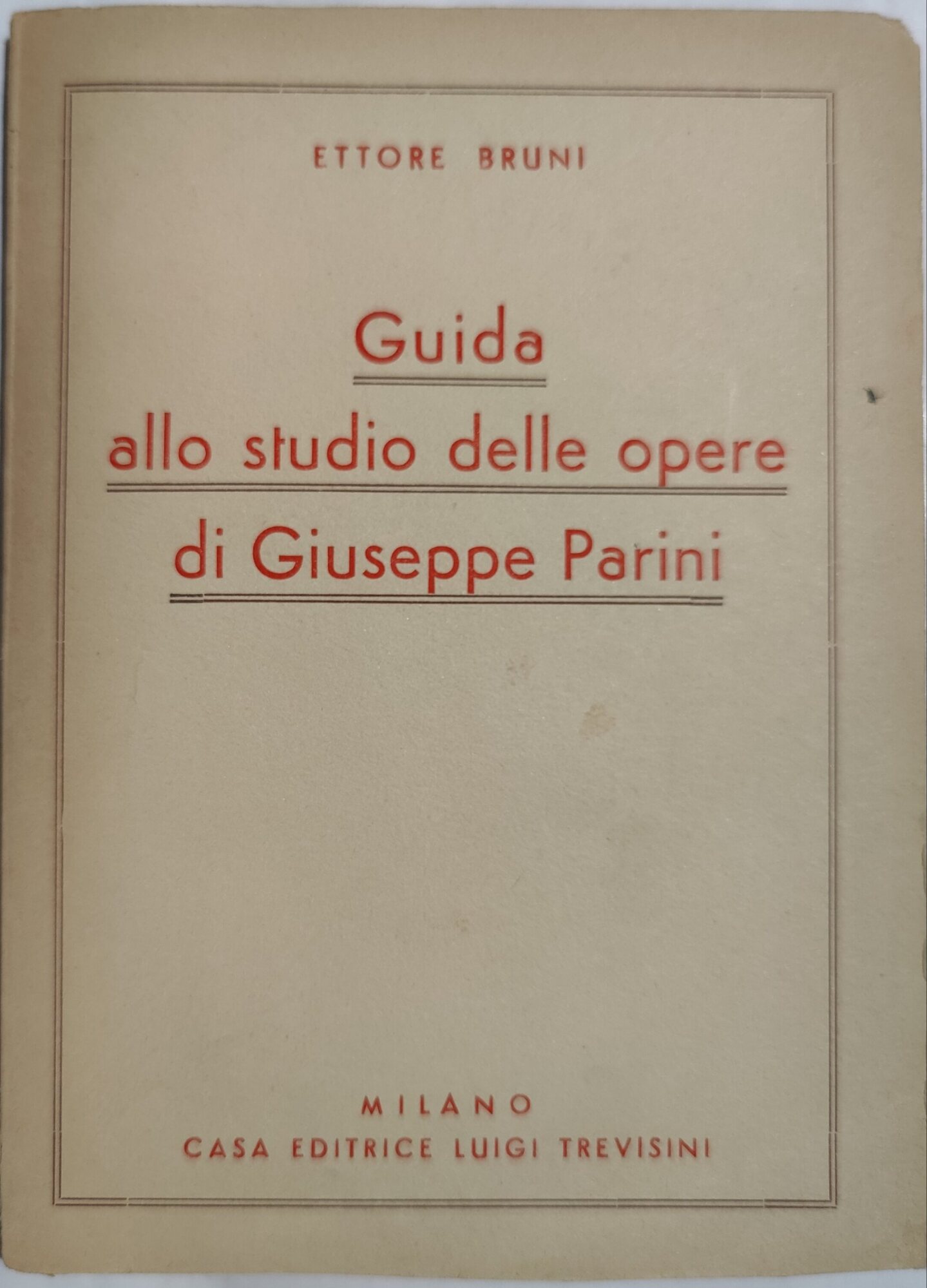 Guida allo studio delle opere di Giuseppe Parini