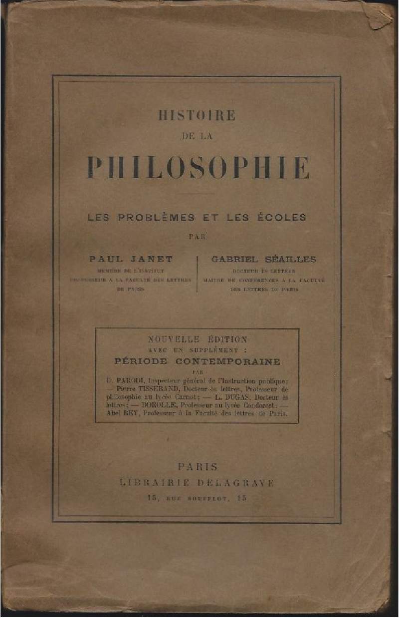 HISTOIRE DE LA PHILOSOPHIE - Les problèmes et les écoles