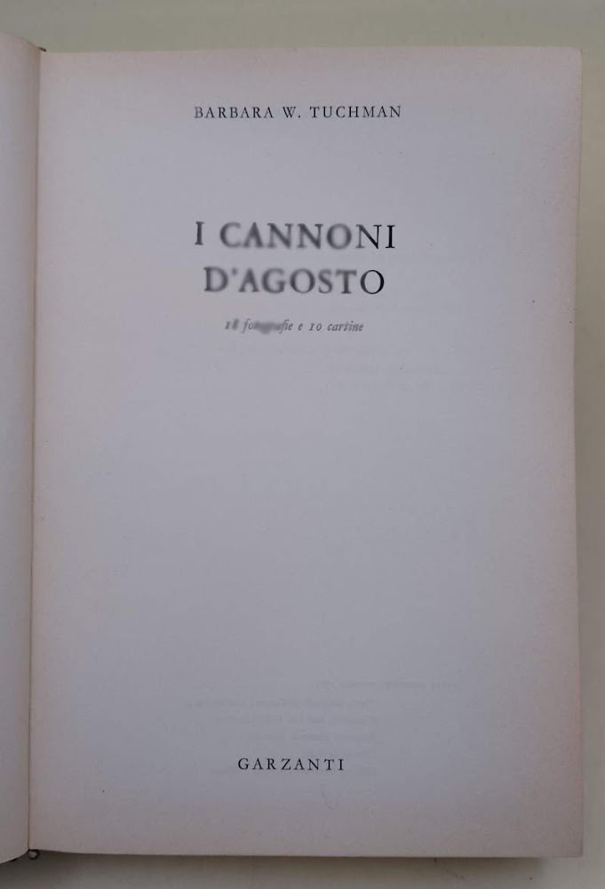 I CANNONI D'AGOSTO( 1963)