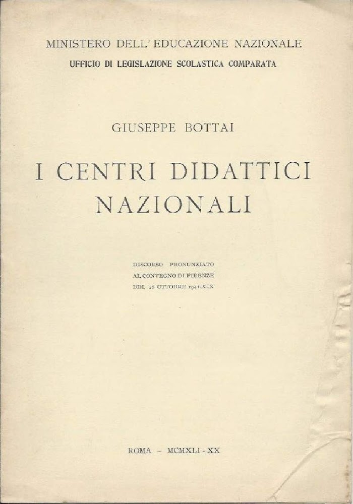 I CENTRI DIDATTICI NAZIONALI (1941)