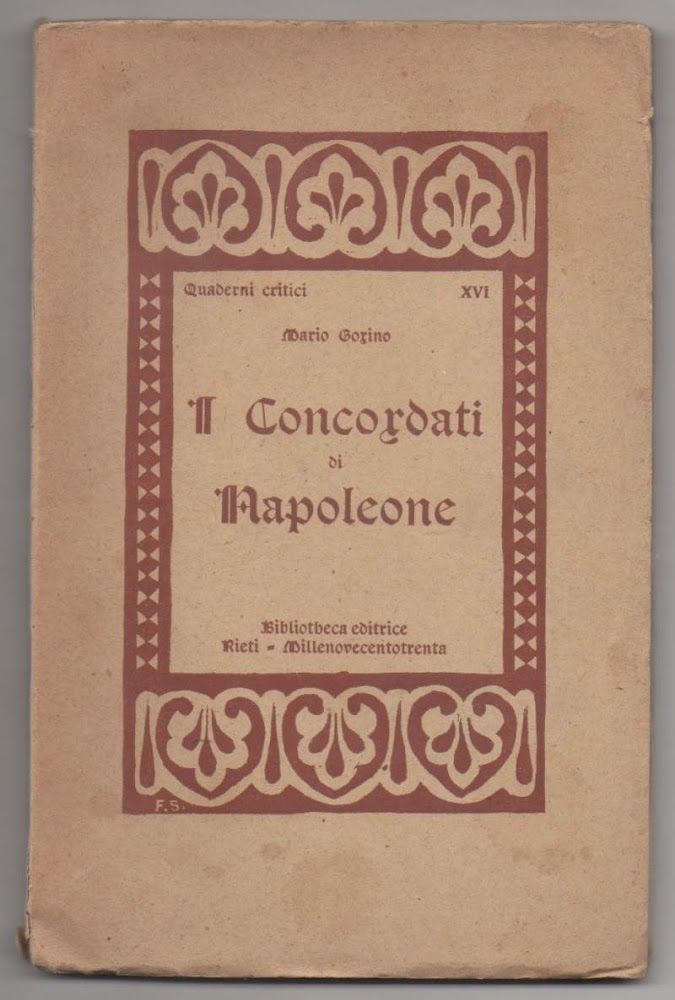 I CONCORDATI DI NAPOLEONE (1930)