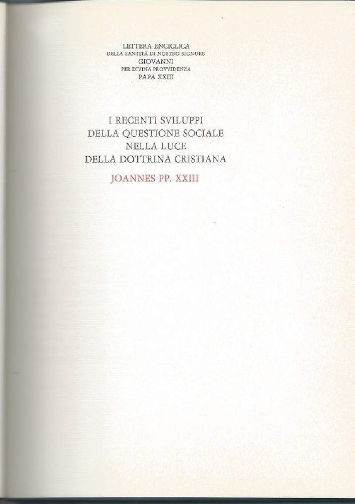 I RECENTI SVILUPPI DELLA QUESTIONE SOCIALE NELLA LUCE DELLA DOTTRINA …