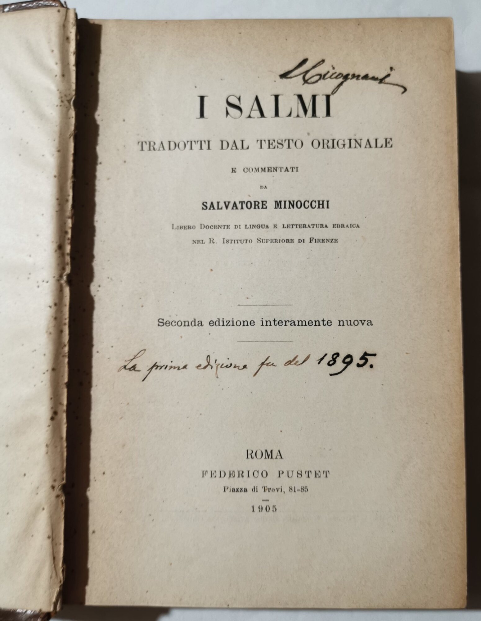 I Salmi - tradotti dal testo originale