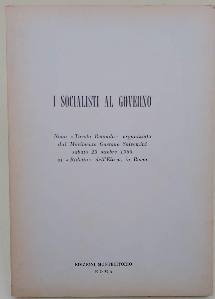 I SOCIALISTI AL GOVERNO(1965)