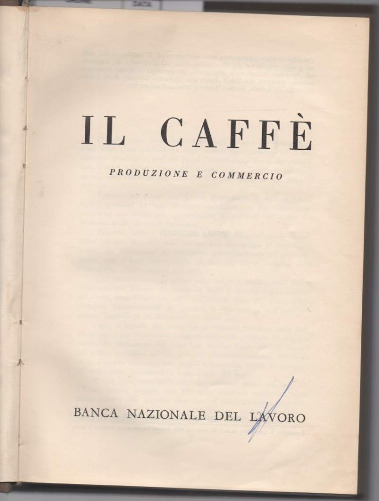IL CAFFE'-Produzione e commercio (1960)