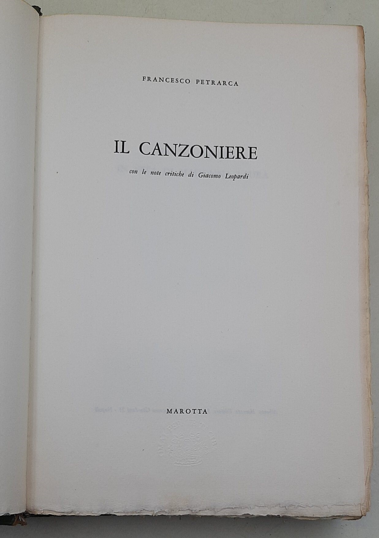 Il Canzoniere - Con le note critiche di Giacomo Leopardi