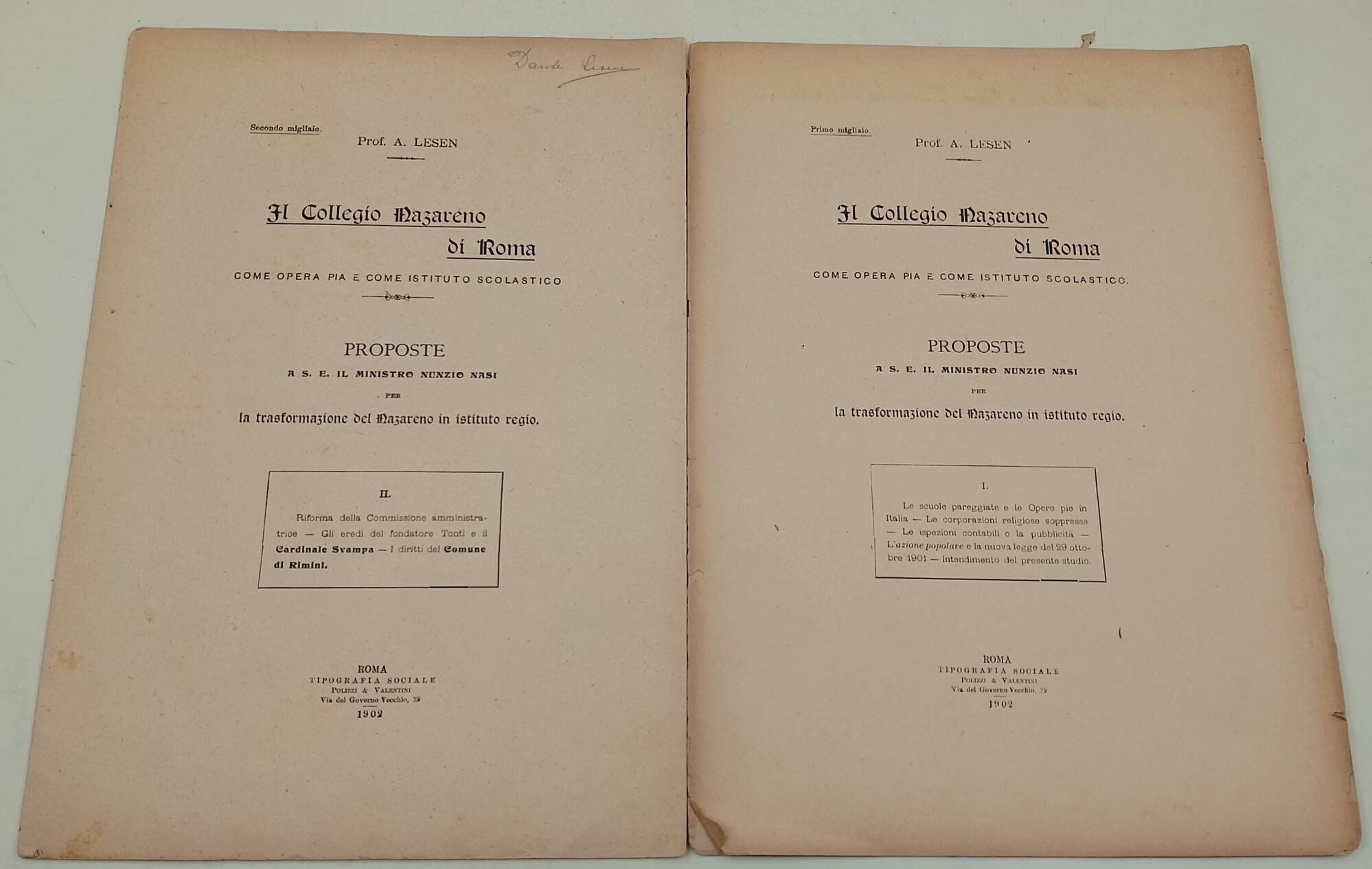Il Collegio Nazareno di Roma come opera pia e come …