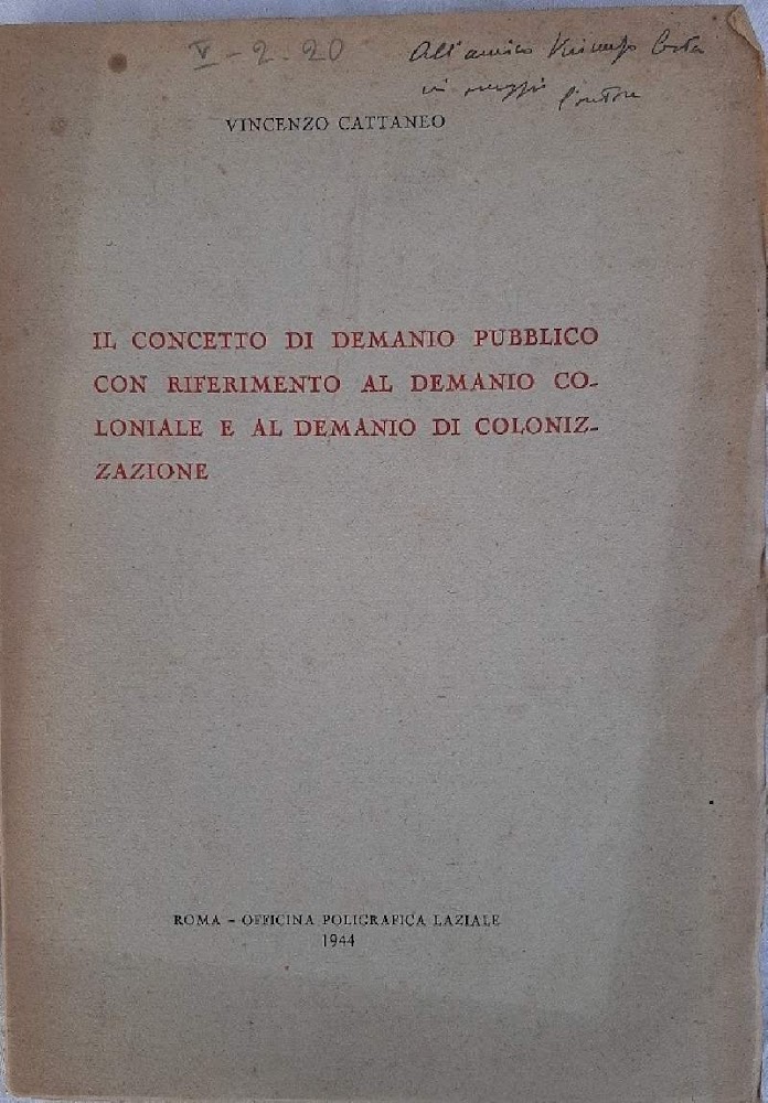 IL CONCETTO DI DEMANIO PUBBLICO CON RIFERIMENTO AL DEMANIO COLONIALE …