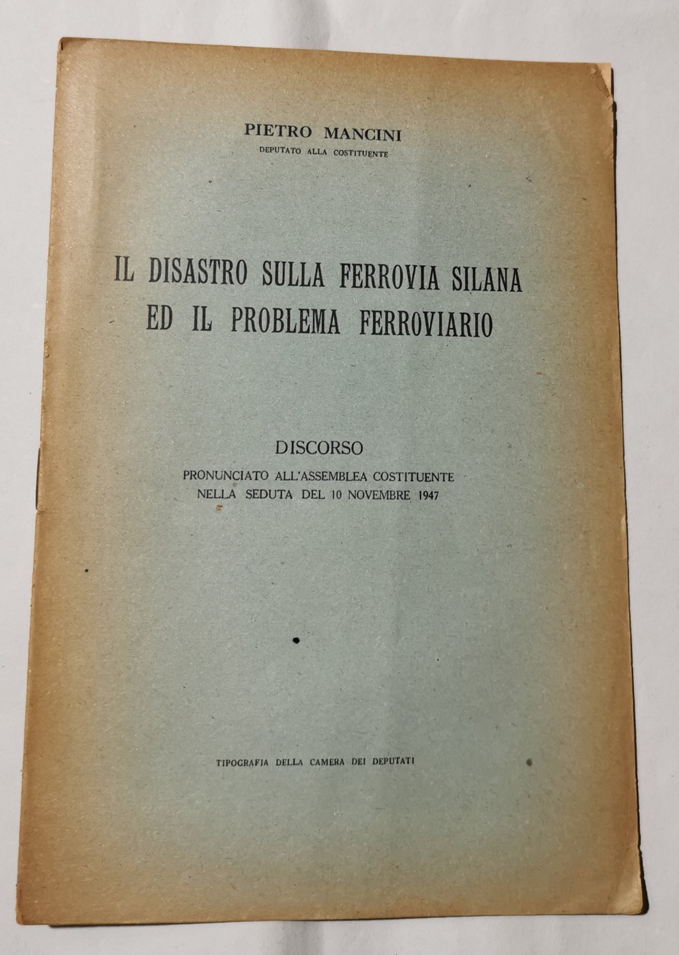 Il disastro sulla ferrovia silana ed il problema ferroviario