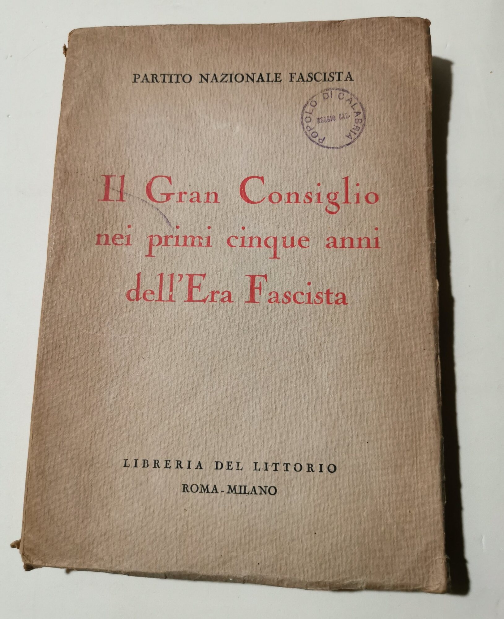 Il Gran Consiglio nei primi cinque anni dell'Era Fascista