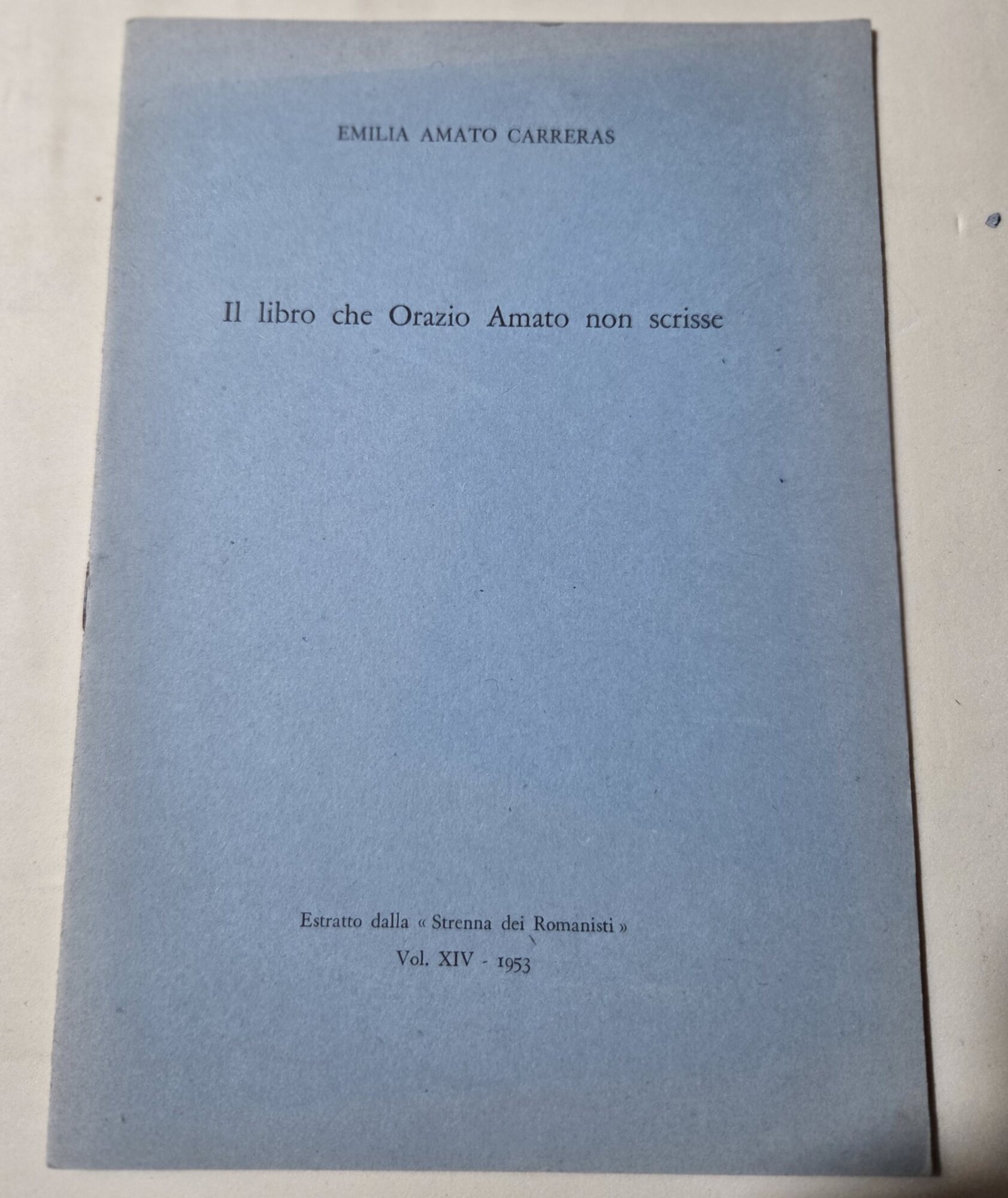 Il libro che Orazio Amato non scrisse