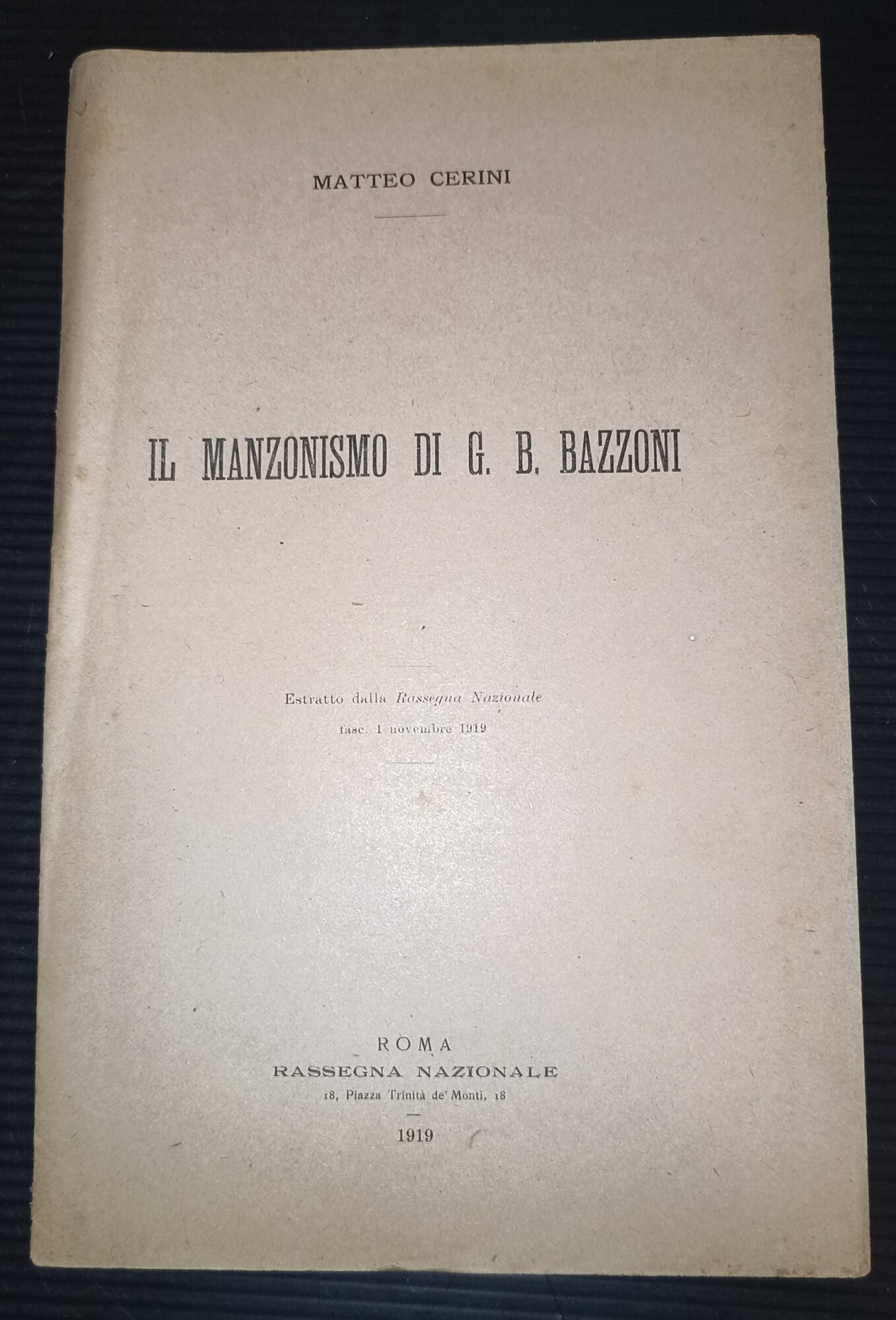 Il manzonismo di G. B. Bazzoni