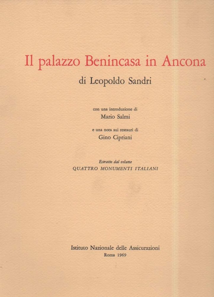 IL PALAZZO BENINCASA IN ANCONA (1969)