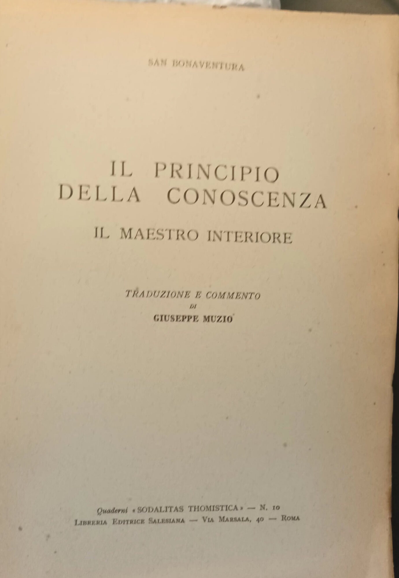 Il principio della conoscenza - il maestro interiore