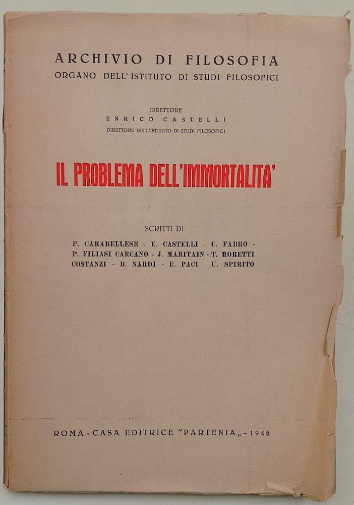 IL PROBLEMA DELL'IMMORTALITA'(1946)
