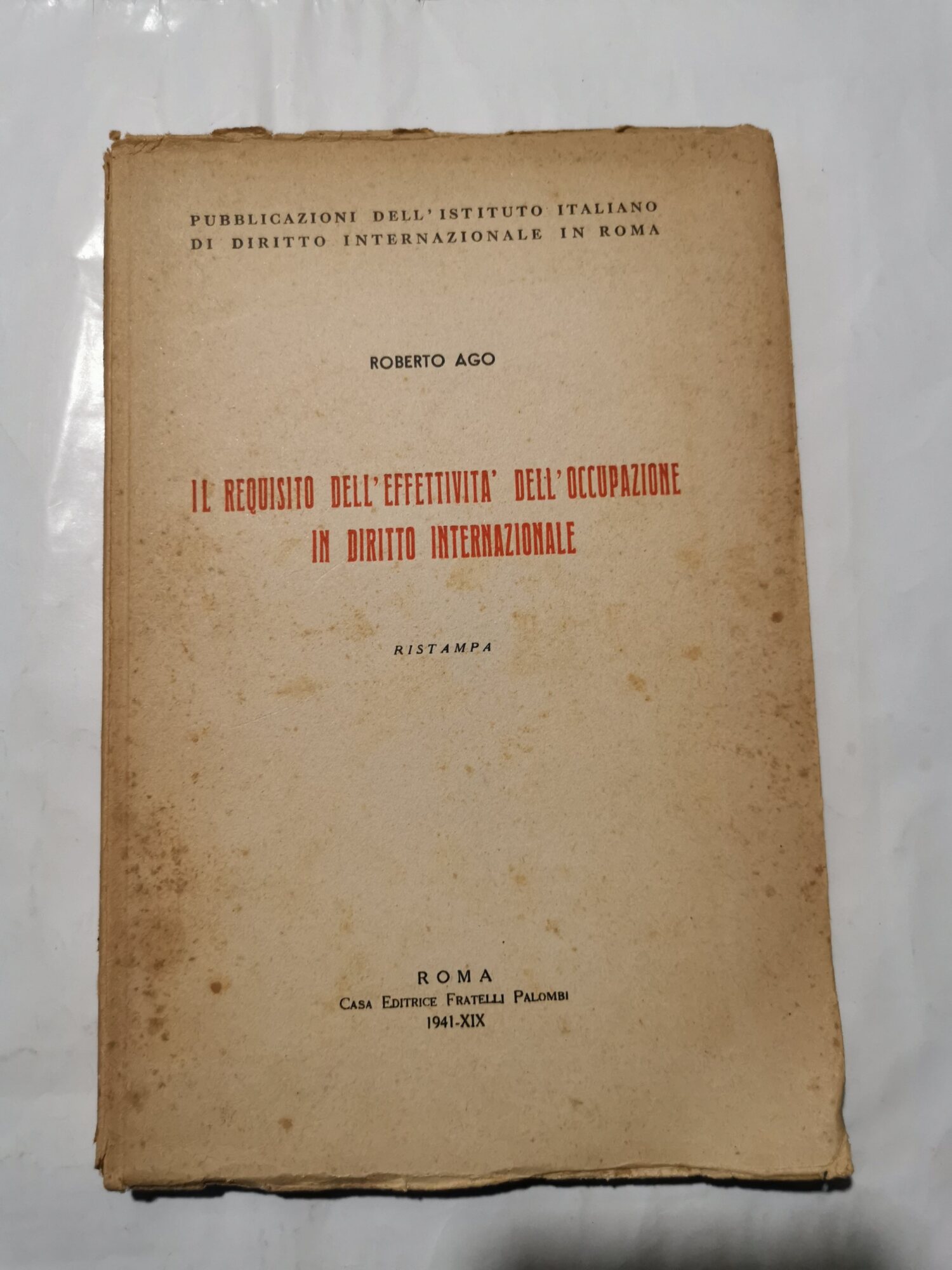 Il requisito dell'effettività dell'occupazione in diritto Internazionale