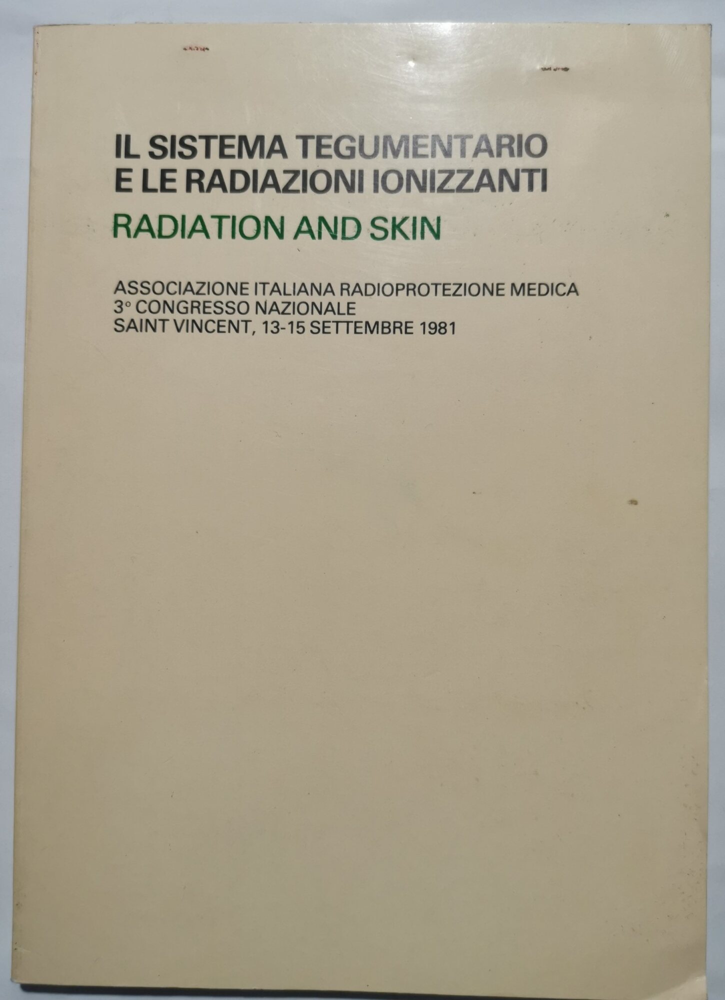 il sistema tegumentario e le radiazioni ionizzanti