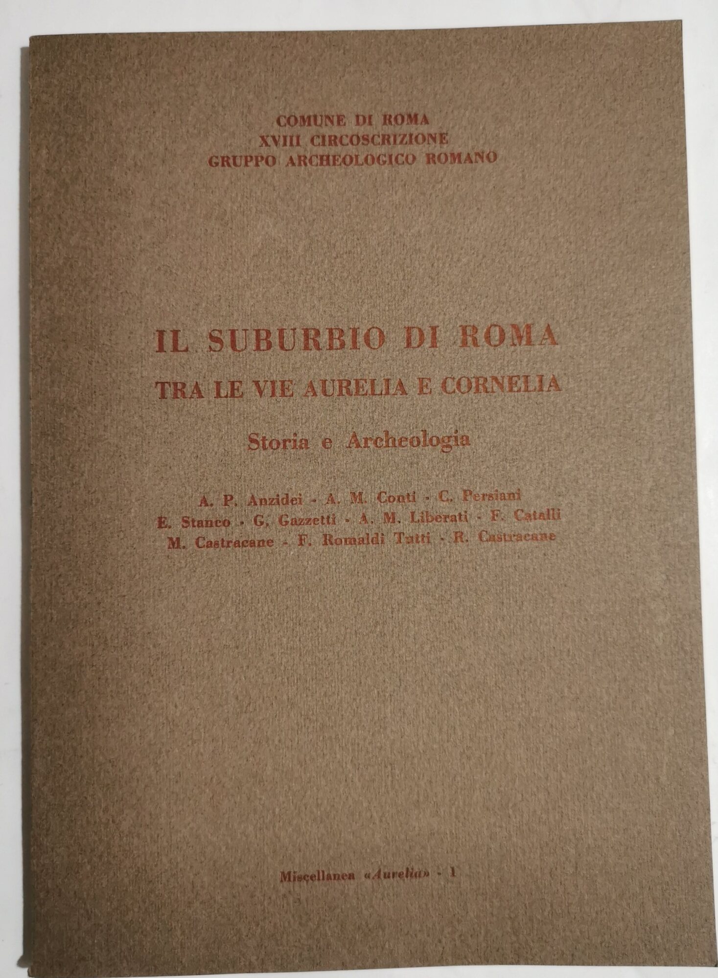 Il Suburbio di Roma tra le Vie Aurelia e Cornelia …