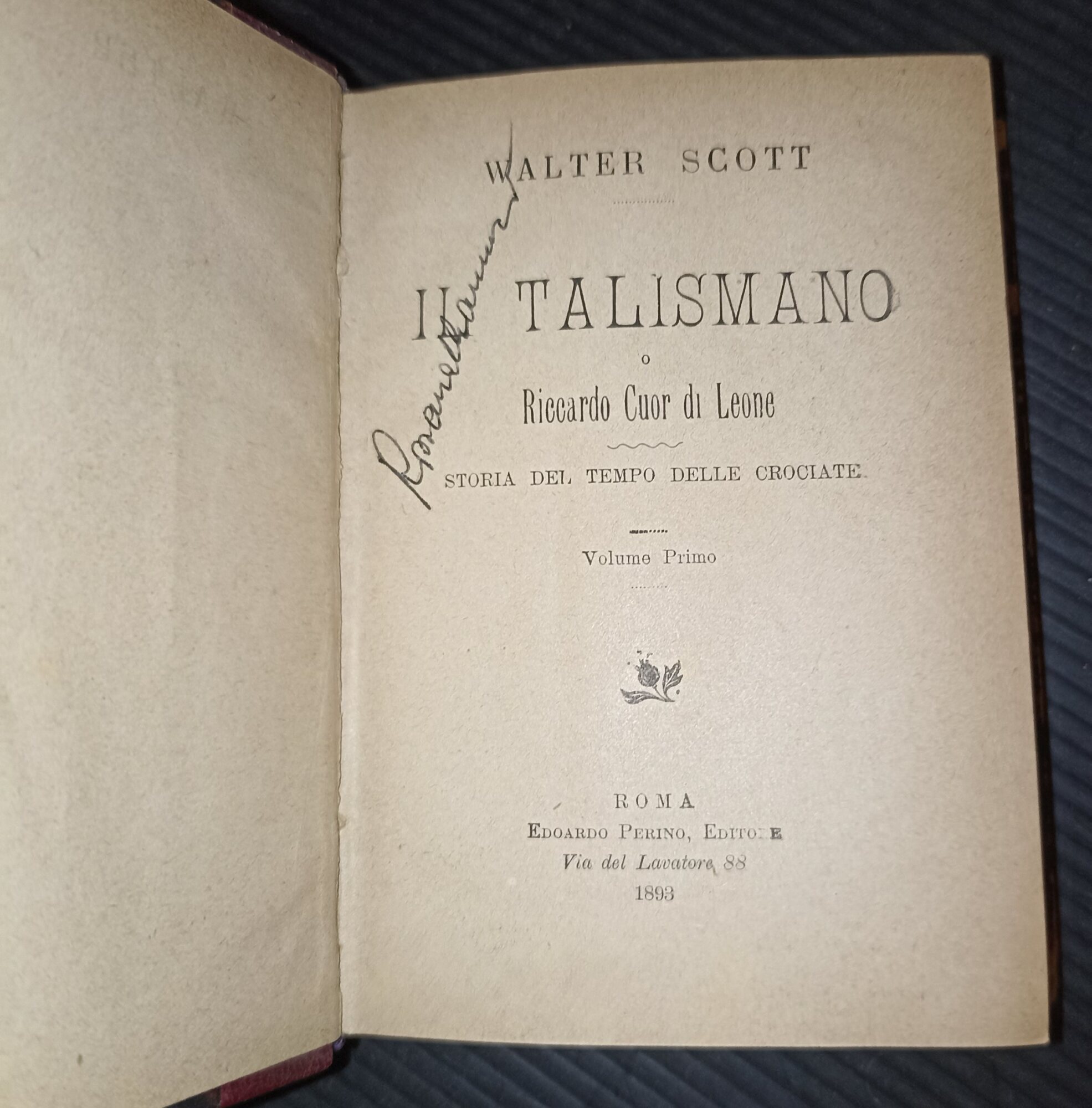 Il talismano o Riccardo Cuor di Leone- Storia del tempo …