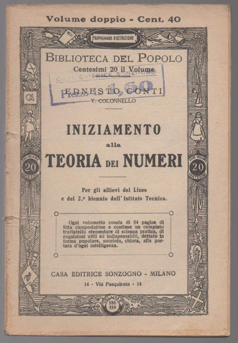 INIZIAMENTO ALLA TEORIA DEI NUMERI per gli allievi del Liceo …