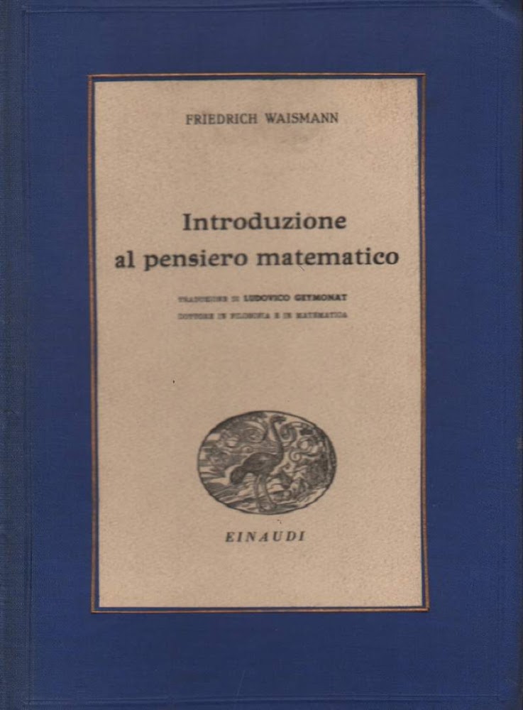 INTRODUZIONE AL PENSIERO MATEMATICO (1939)